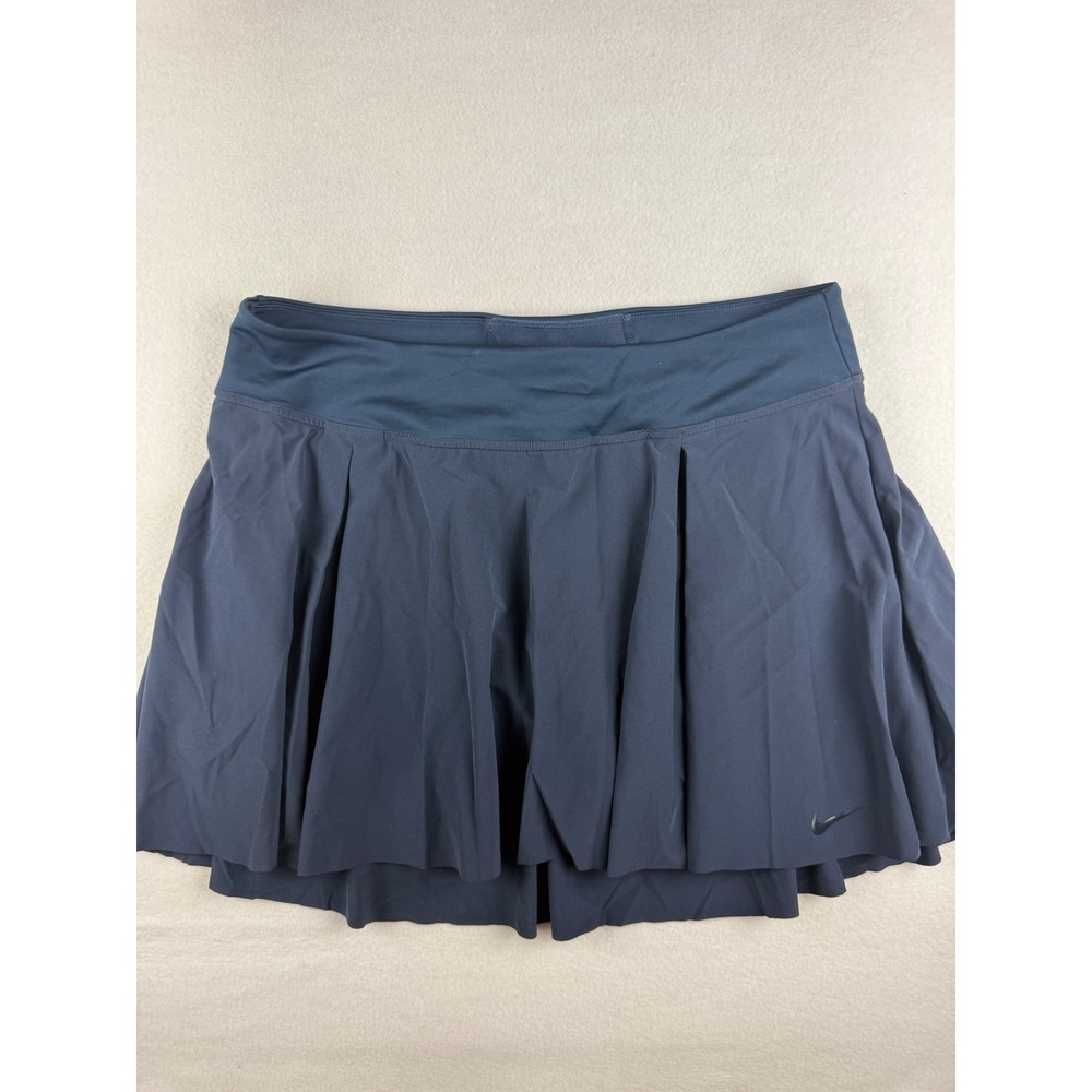 Nike Womens Dri-FIT Navy Blue Pleated Tennis Skort Size 1X Standard Fit